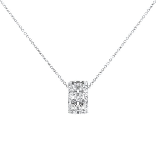 [Opulent Aurora]PARENTESI NECKLACE SILVER DIAMOND