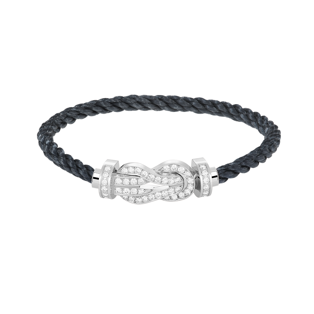 [Opulent Aurora]CHANCE LARGE 8 FIGURE BUCKLE FULL DIAMOND BRACELET SILVER