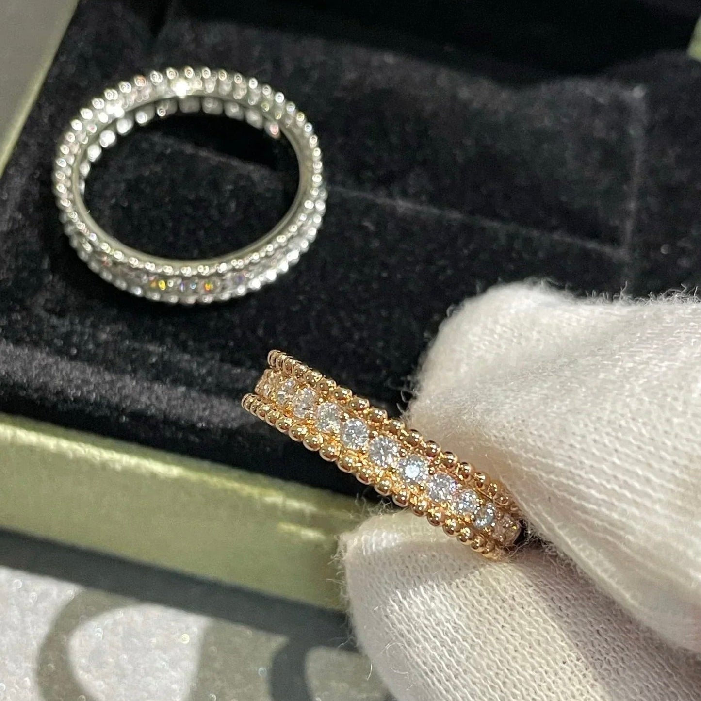 [Opulent Aurora]PERLEE DIAMOND SILVER RING