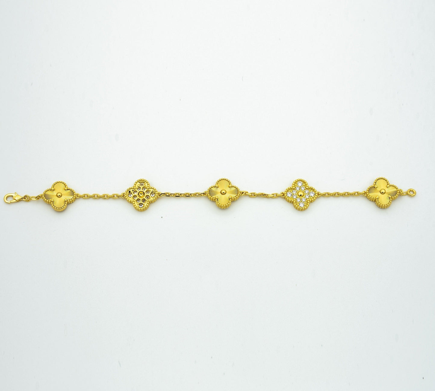 [Opulent Aurora]CLOVER BRACELET 5 MOTIFS GOLD DIAMOND