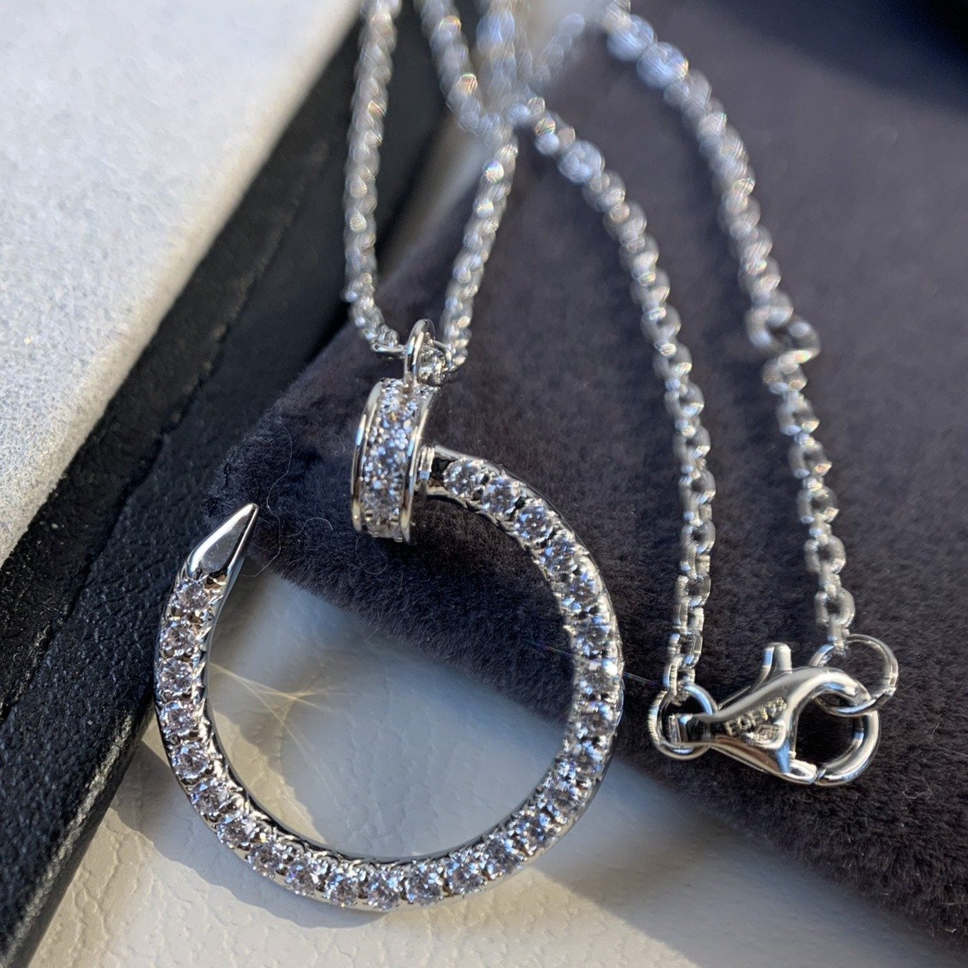 [Opulent Aurora]JUSTE NECKLACE SILVER DIAMONDS