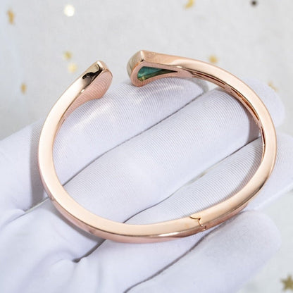 [Opulent Aurora]DREAM BRACELET OPEN MALACHITE PINK GOLD