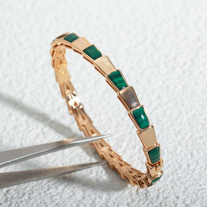 [Opulent Aurora]SERPENTI BRACELET PINK GOLD MALACHITE