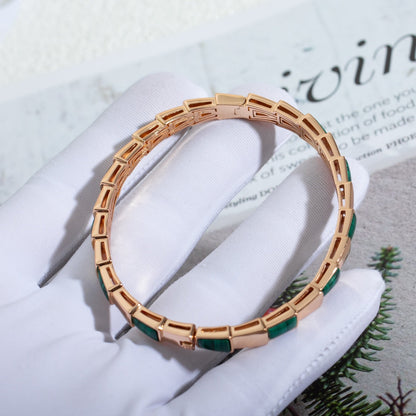 [Opulent Aurora]SERPENTI BRACELET PINK GOLD MALACHITE