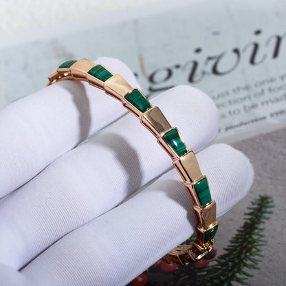 [Opulent Aurora]SERPENTI BRACELET PINK GOLD MALACHITE