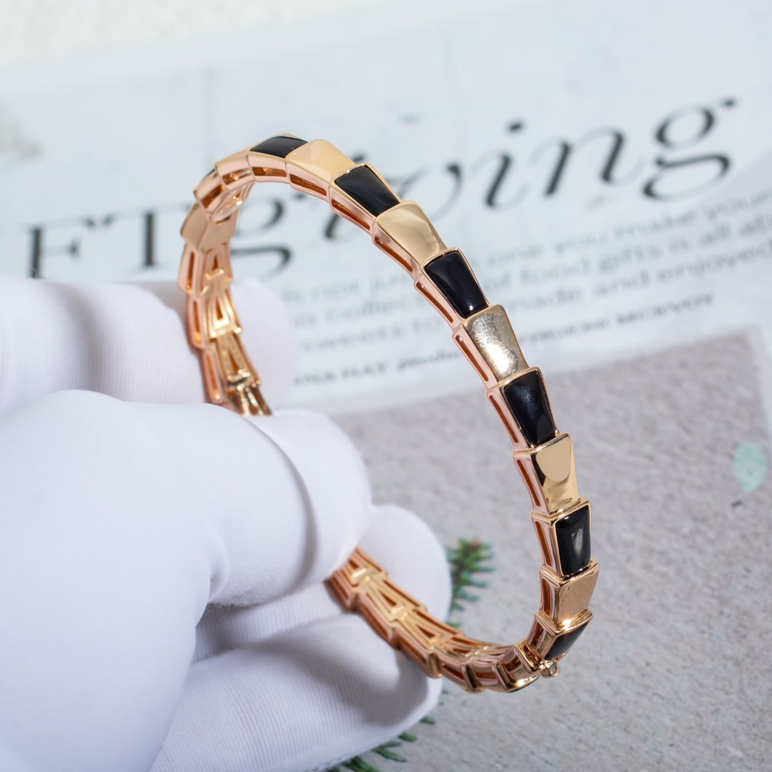 [Opulent Aurora]SERPENTI BRACELET PINK GOLD ONYX