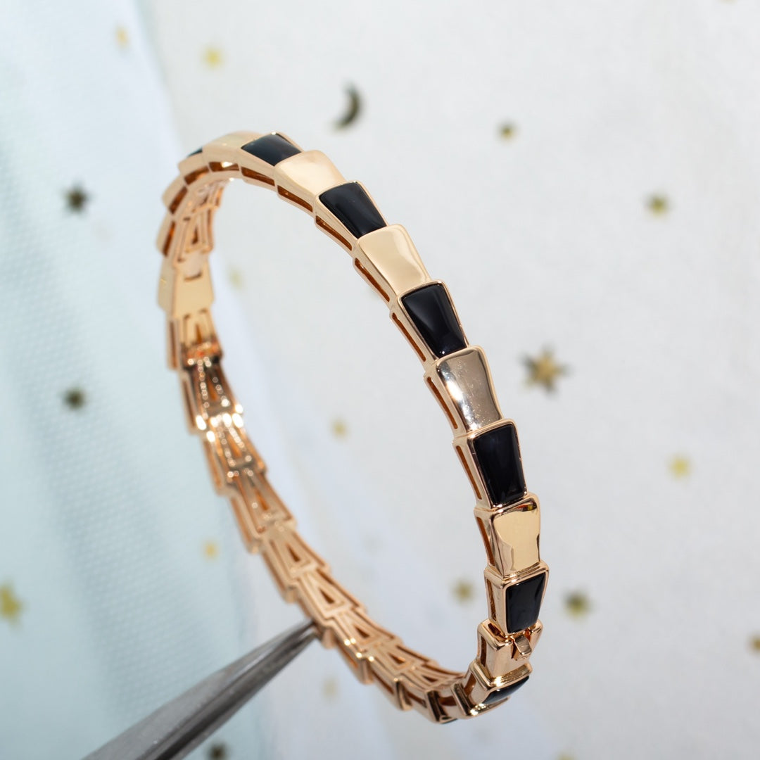 [Opulent Aurora]SERPENTI BRACELET PINK GOLD ONYX