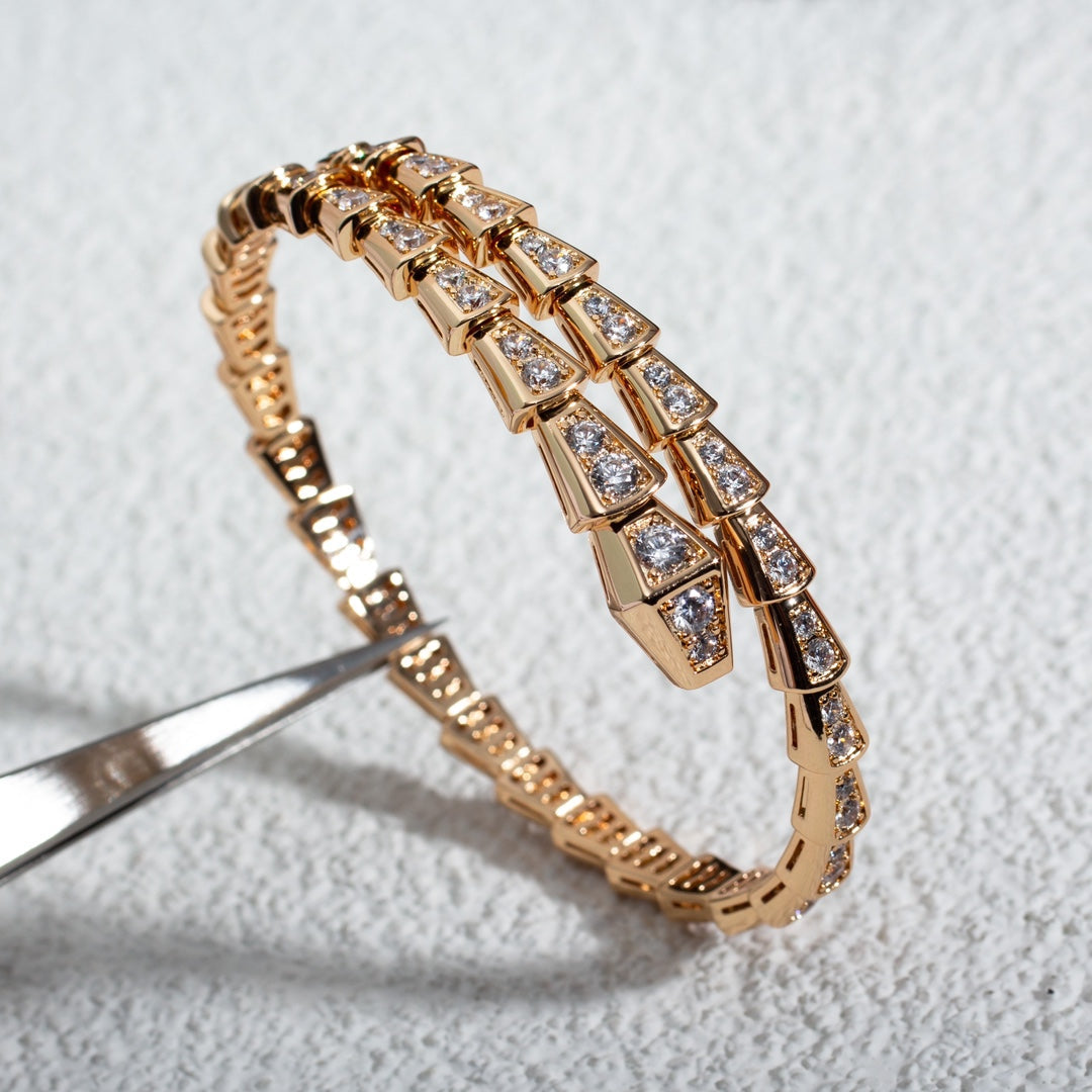 [Opulent Aurora]SERPENTI BRACELET 6.8MM PINK GOLD DIAMOND