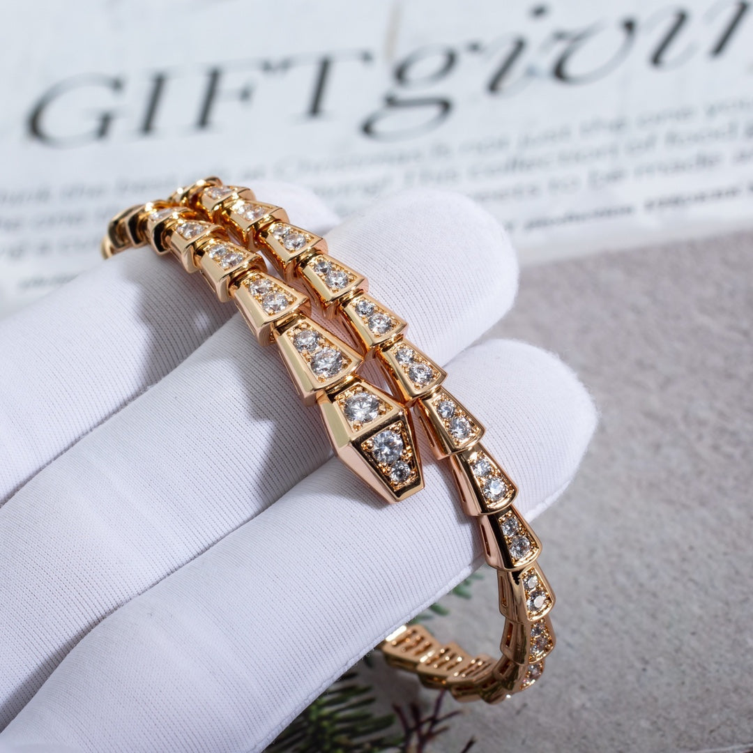 [Opulent Aurora]SERPENTI BRACELET 6.8MM PINK GOLD DIAMOND