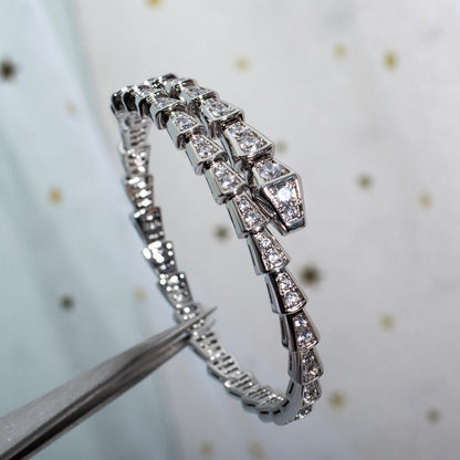 [Opulent Aurora]SERPENTI BRACELET 6MM SILVER DIAMOND