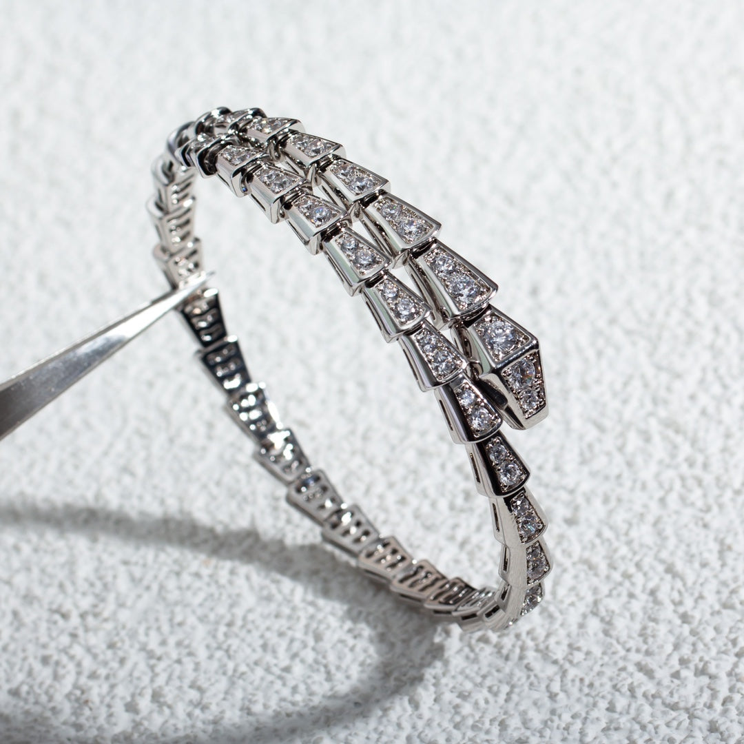 [Opulent Aurora]SERPENTI BRACELET 6MM SILVER DIAMOND