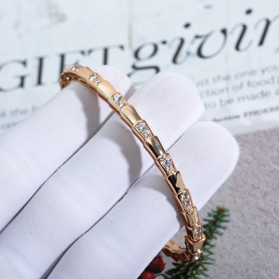 [Opulent Aurora]SERPENTI BRACELET PINK GOLD DIAMOND