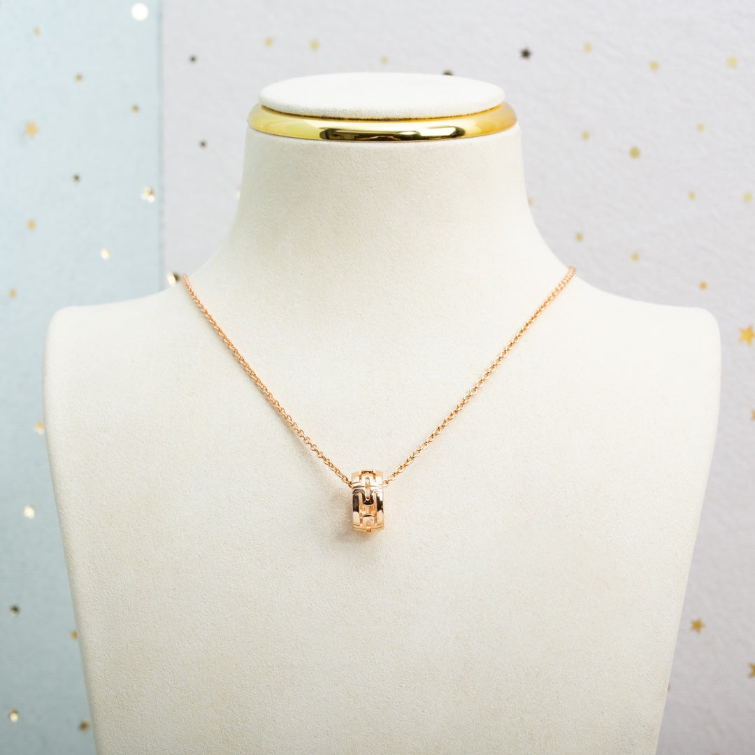 [Opulent Aurora]PARENTESI NECKLACE PINK GOLD