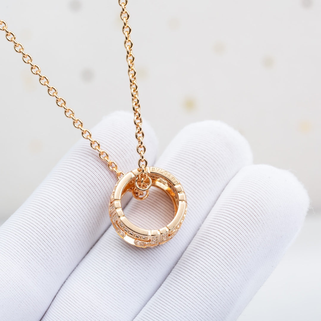 [Opulent Aurora]PARENTESI NECKLACE PINK GOLD DIAMOND