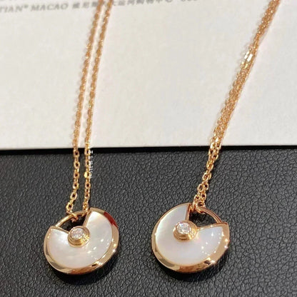 [Opulent Aurora]AMULETTE ROSE GOLD MOP NECKLACE