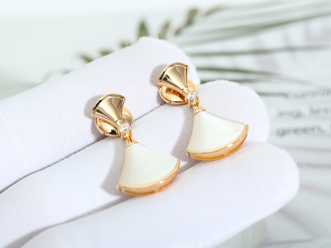 [Opulent Aurora]DREAM MOP PINK GOLD EARRINGS