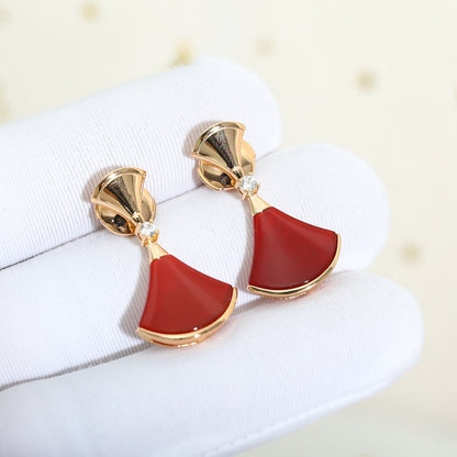 [Opulent Aurora]DREAM Carnelian PINK GOLD EARRINGS