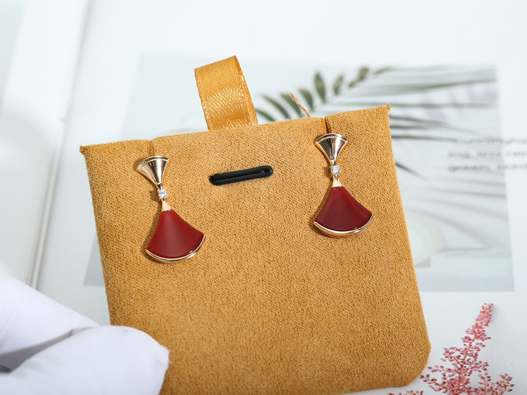 [Opulent Aurora]DREAM Carnelian PINK GOLD EARRINGS