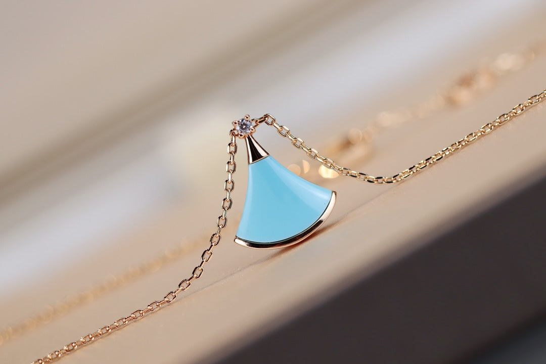 [Opulent Aurora]DREAM NECKLACE TURQUOISE PINK GOLD