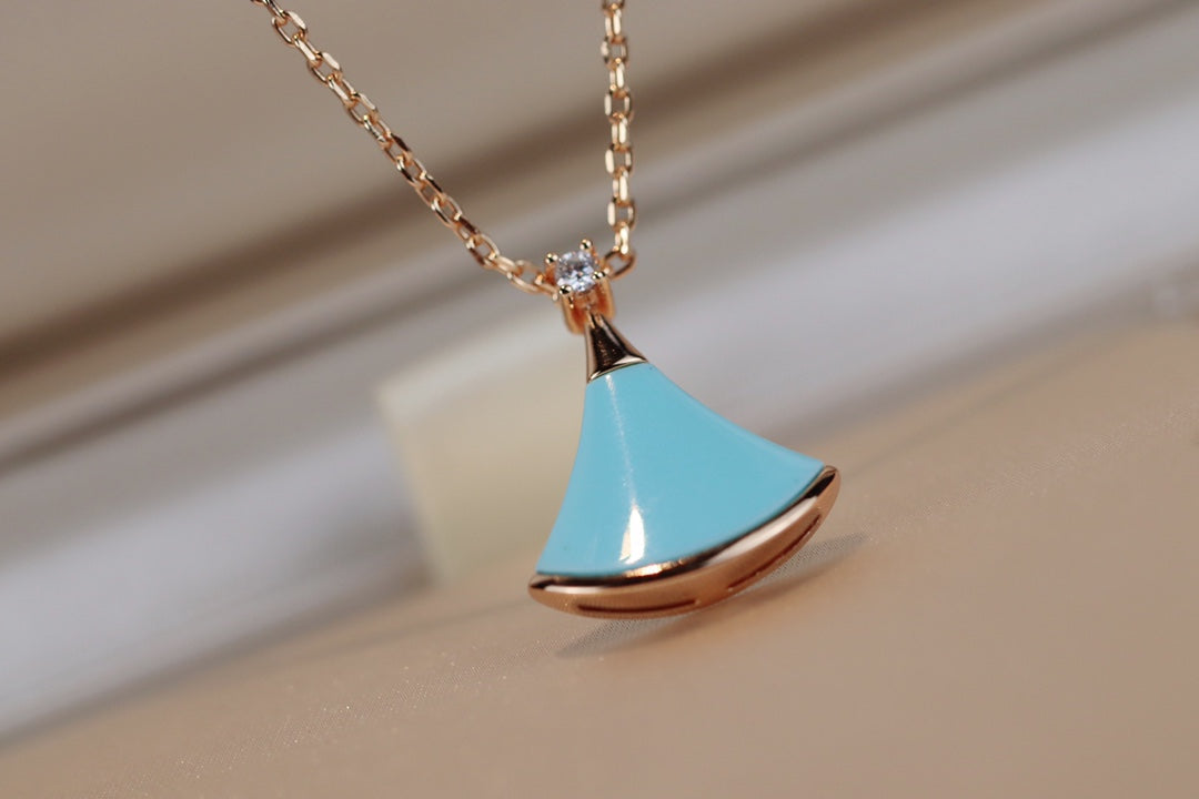 [Opulent Aurora]DREAM NECKLACE TURQUOISE PINK GOLD