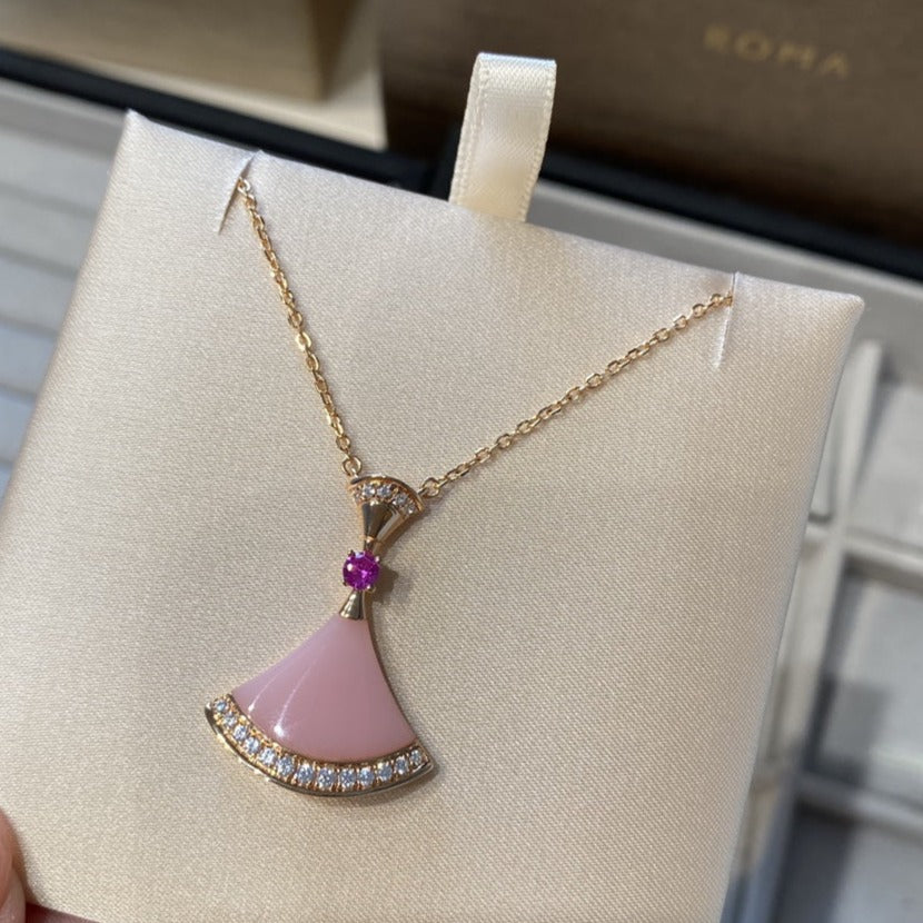 [Opulent Aurora]DREAM NECKLACE PINK OPAL