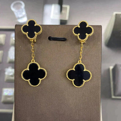 [Opulent Aurora]CLOVER 2 MOTIFS  EARRINGS (MULTIPLE CHOICESC