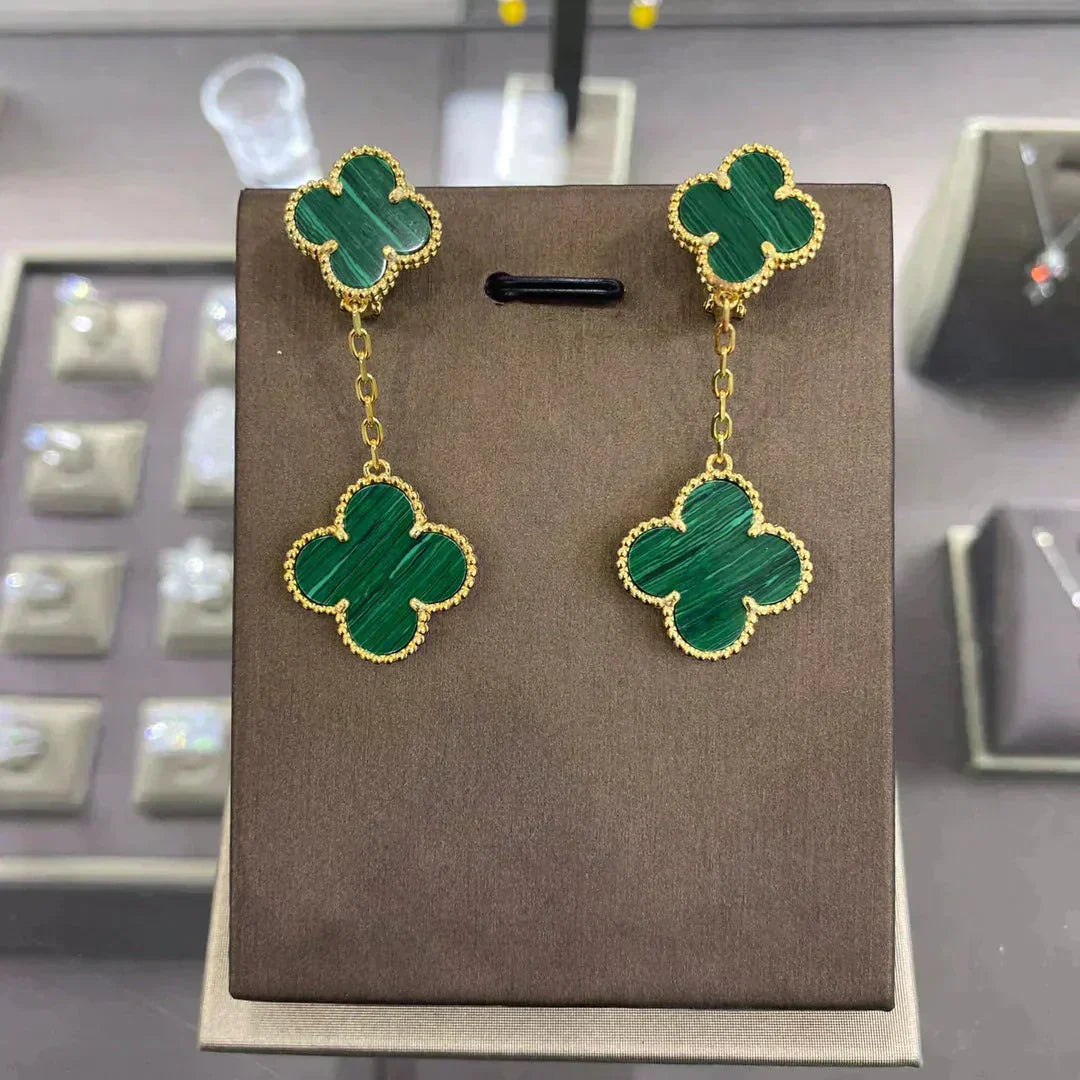 [Opulent Aurora]CLOVER 2 MOTIFS  EARRINGS (MULTIPLE CHOICESC