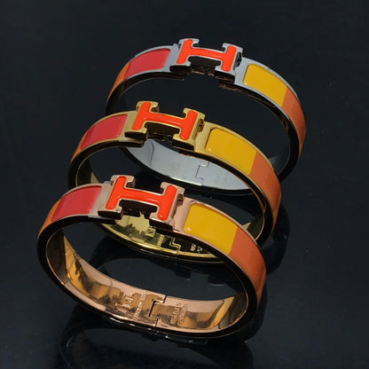 [Opulent Aurora]H BRACELET ORANGE RAINBOW CERAMIC