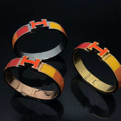 [Opulent Aurora]H BRACELET ORANGE RAINBOW CERAMIC