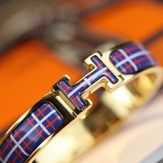 [Opulent Aurora]H TARTAN BRACELET 12MM