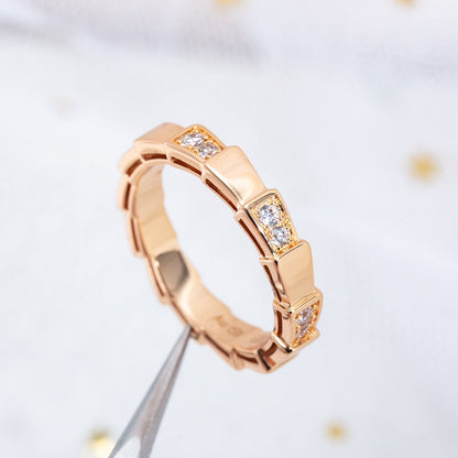 [Opulent Aurora]SERPENTI RING PINK GOLD  3MM