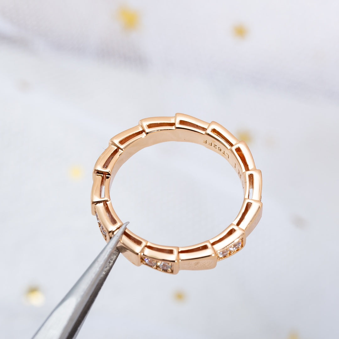 [Opulent Aurora]SERPENTI RING PINK GOLD  3MM