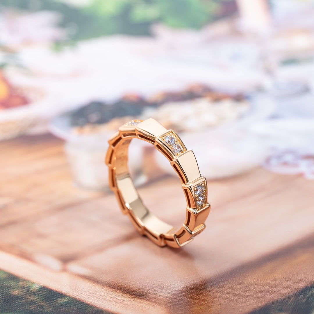 [Opulent Aurora]SERPENTI RING PINK GOLD  3MM