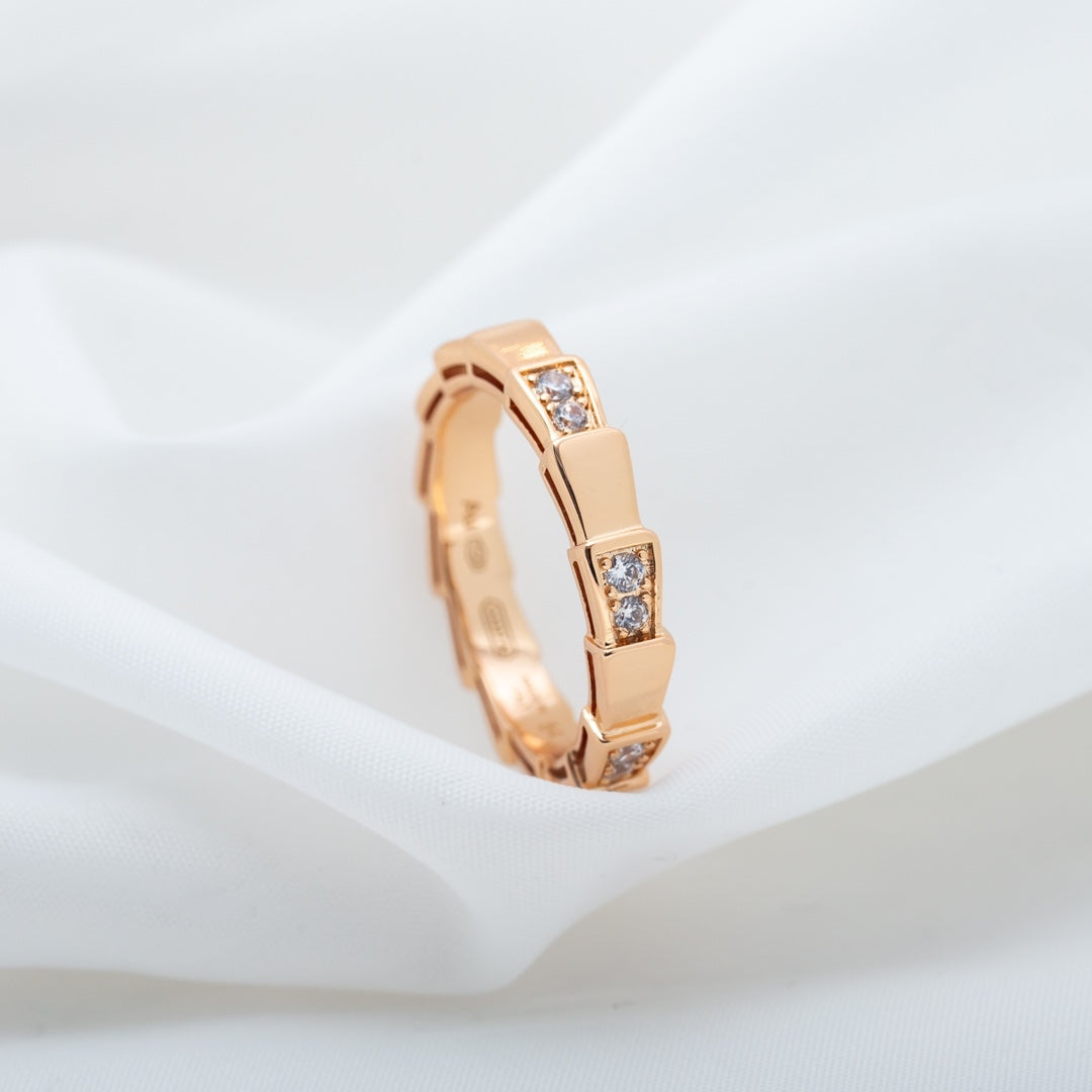 [Opulent Aurora]SERPENTI RING PINK GOLD  3MM