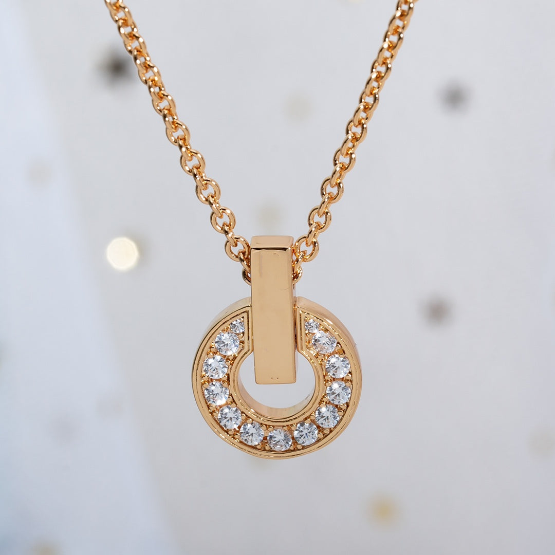 [Opulent Aurora]GARI NECKLACE PINK GOLD DIAMOND