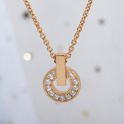 [Opulent Aurora]GARI NECKLACE PINK GOLD DIAMOND