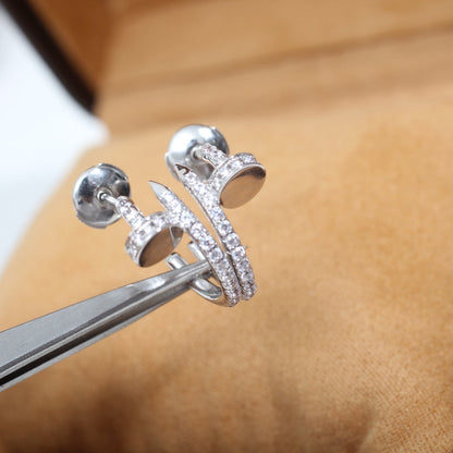 [Opulent Aurora]JUSTE EARRINGS 12.75MM SILVER DIAMOND