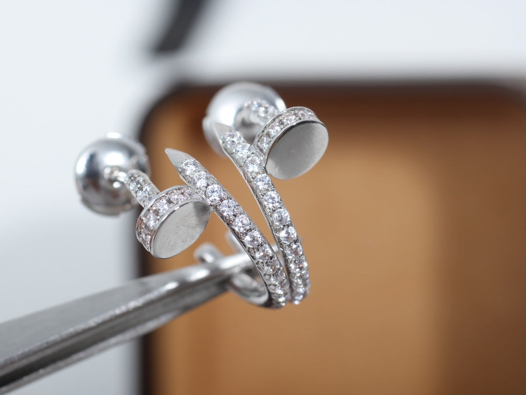 [Opulent Aurora]JUSTE EARRINGS 12.75MM SILVER DIAMOND