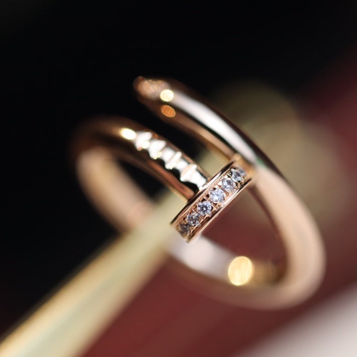 [Opulent Aurora]JUSTE RING 2.65MM PINK GOLD DIAMOND