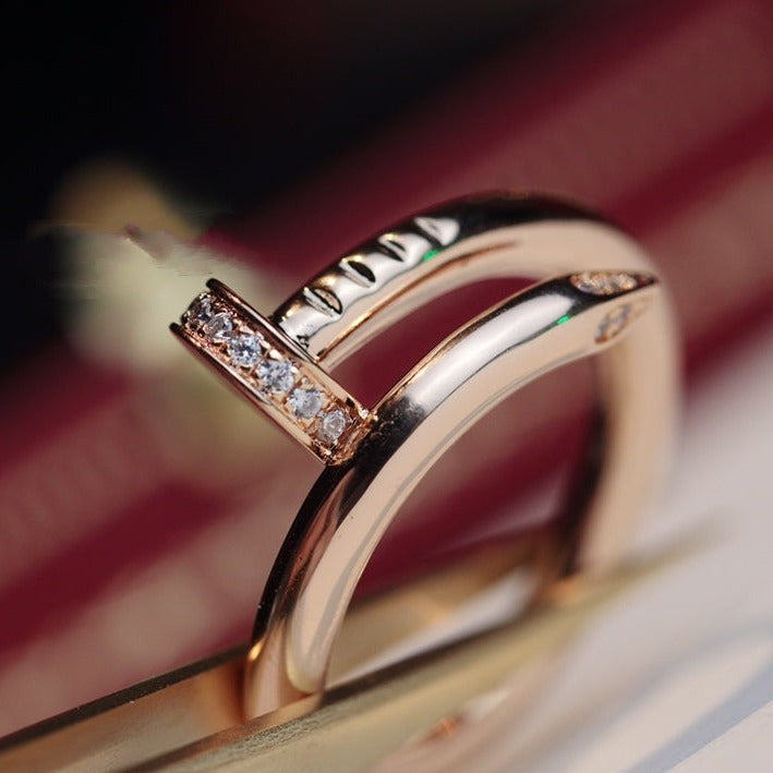 [Opulent Aurora]JUSTE RING 2.65MM PINK GOLD DIAMOND