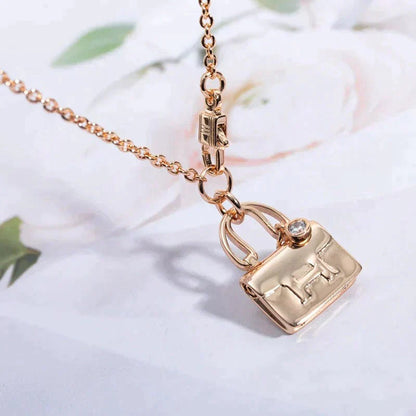 [Opulent Aurora]AMULETTE PEDANT ROSE GOLD NECKLACE