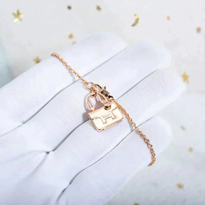 [Opulent Aurora]AMULETTE PEDANT ROSE GOLD NECKLACE