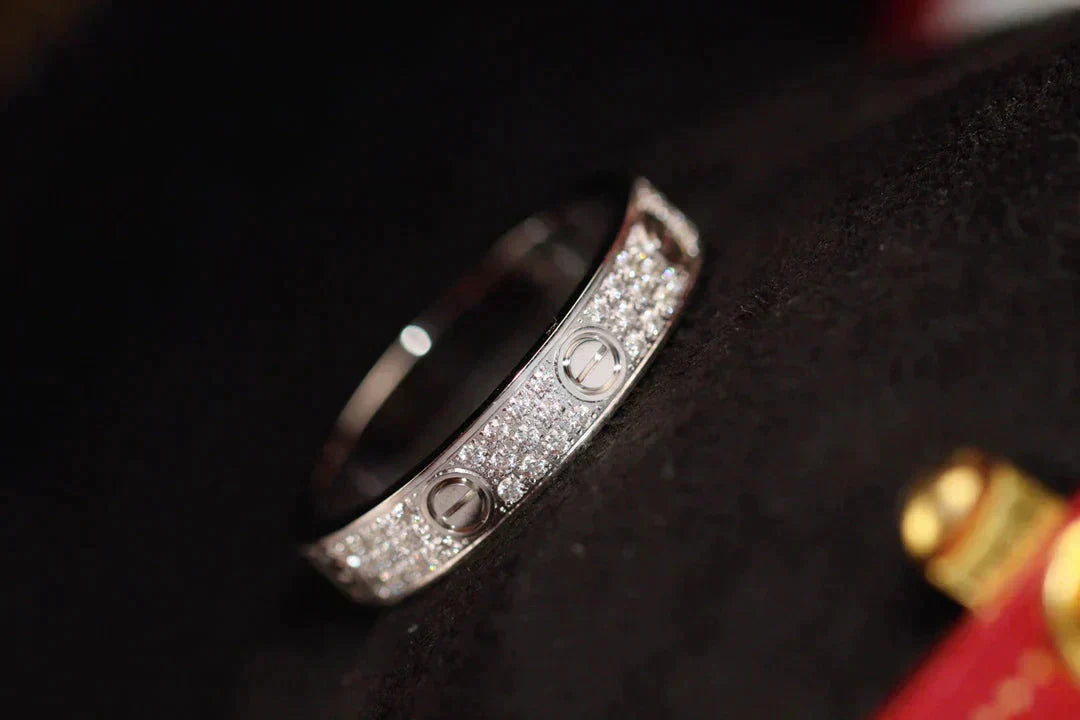 [Opulent Aurora]LOVE RING 3.6MM DIAMOND PAVED