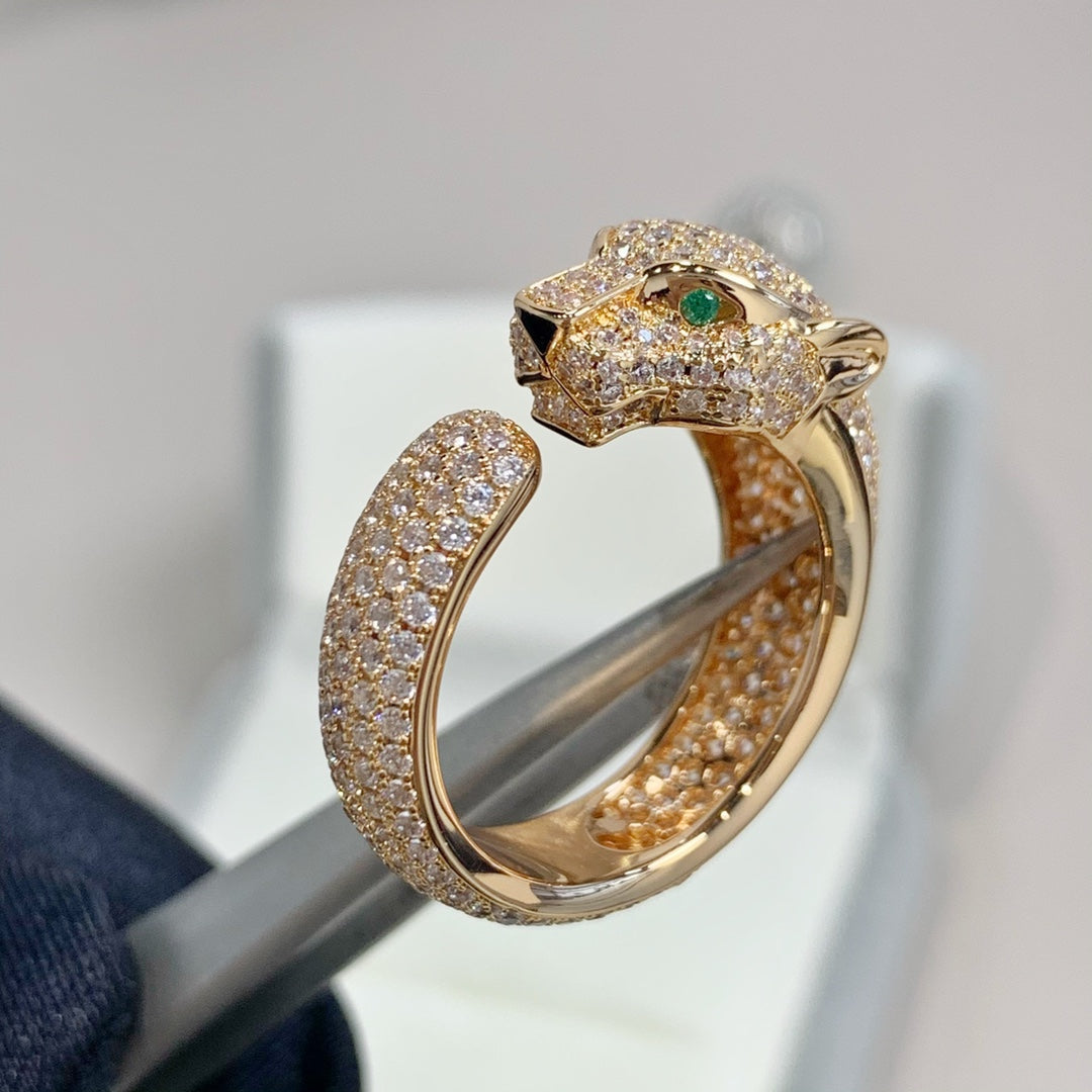 [Opulent Aurora]PANTHERE PINK GOLD DIAMOND RING