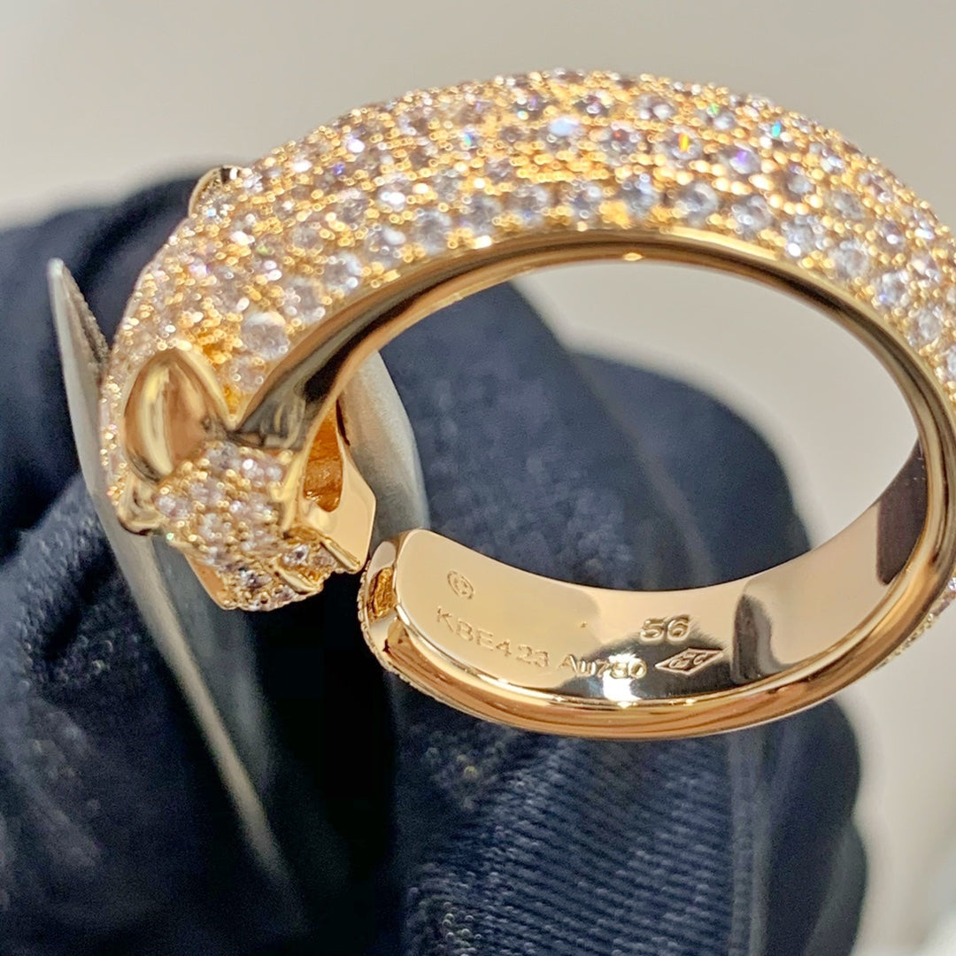 [Opulent Aurora]PANTHERE PINK GOLD DIAMOND RING