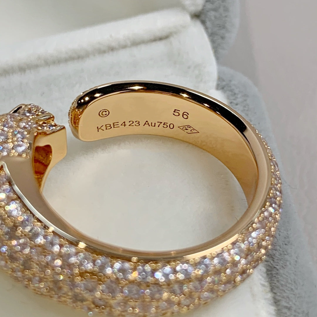 [Opulent Aurora]PANTHERE PINK GOLD DIAMOND RING