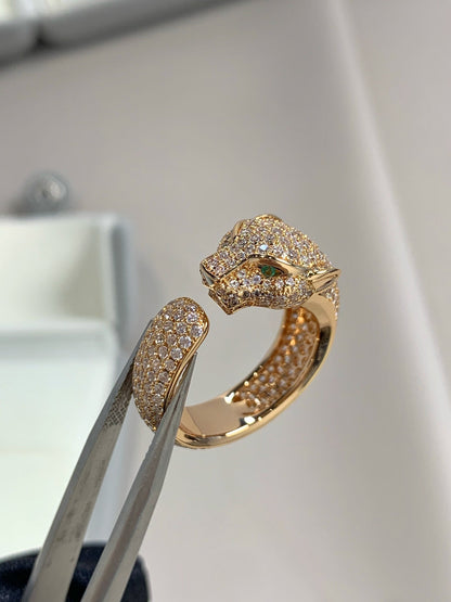 [Opulent Aurora]PANTHERE PINK GOLD DIAMOND RING