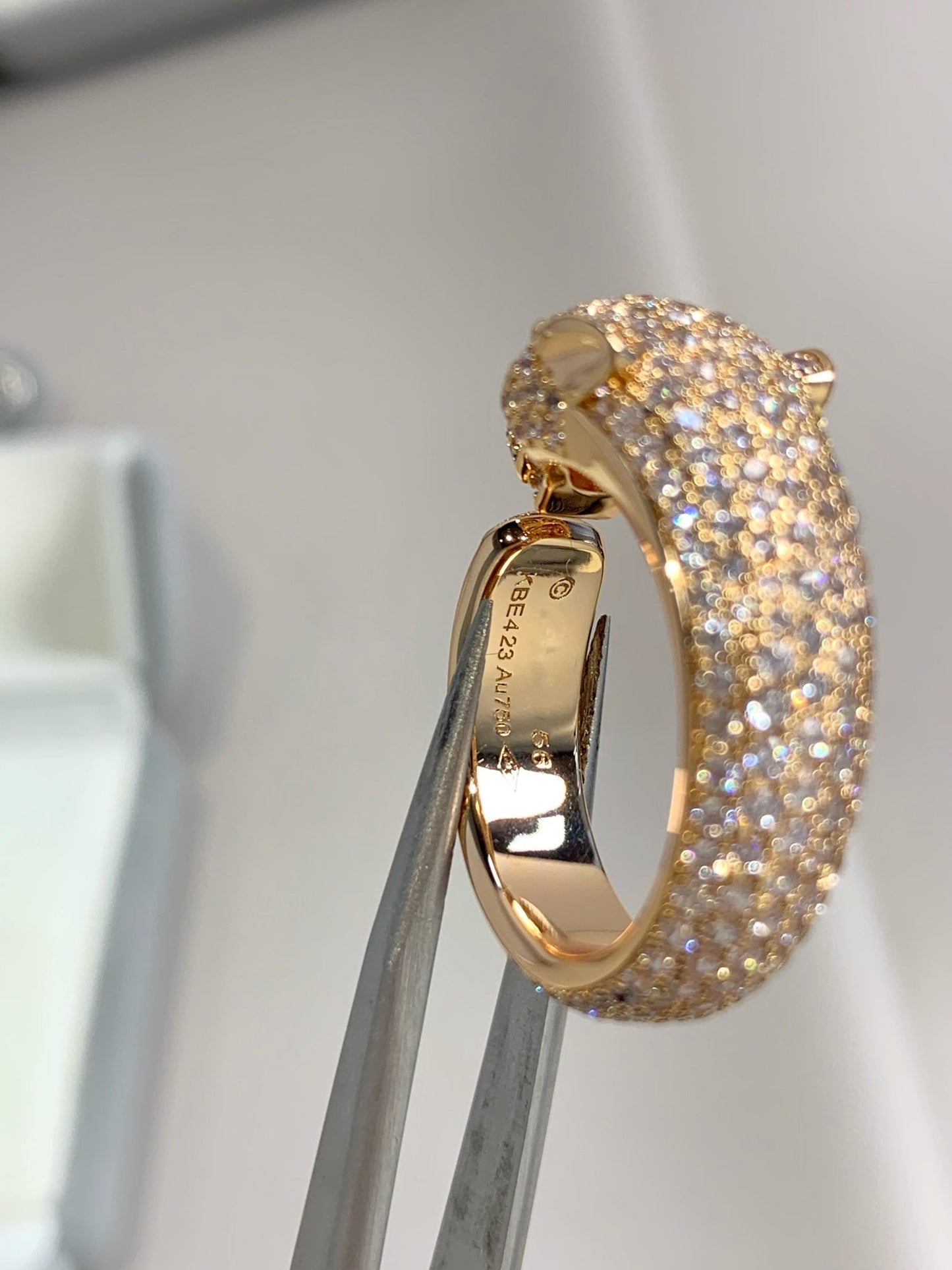 [Opulent Aurora]PANTHERE PINK GOLD DIAMOND RING