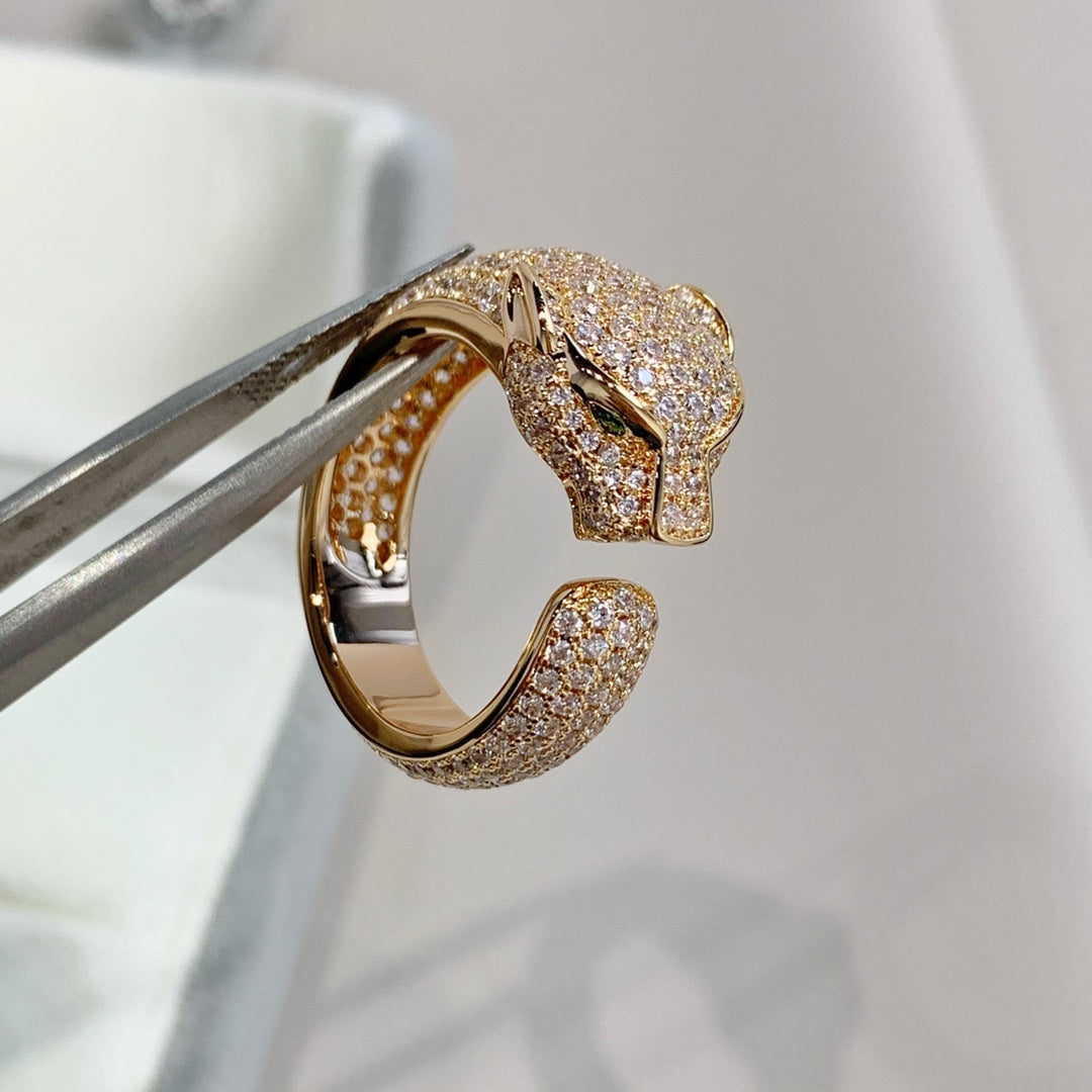 [Opulent Aurora]PANTHERE PINK GOLD DIAMOND RING