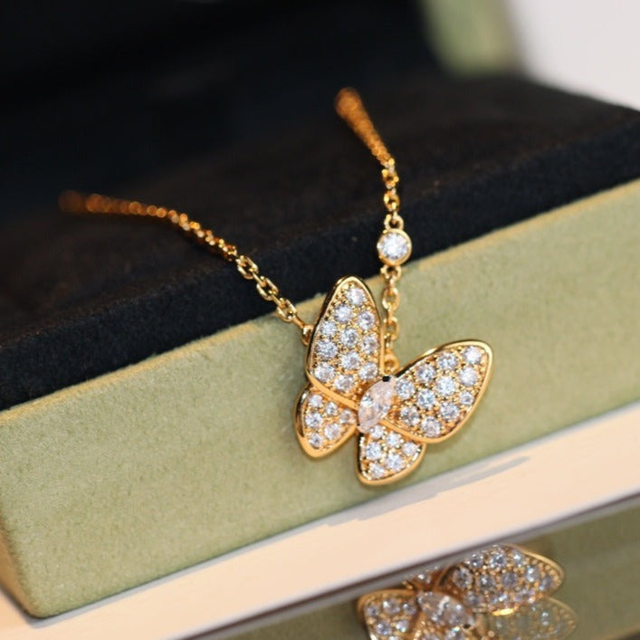 [Opulent Aurora]BUTTERFLY DIAMOND NECKLACE